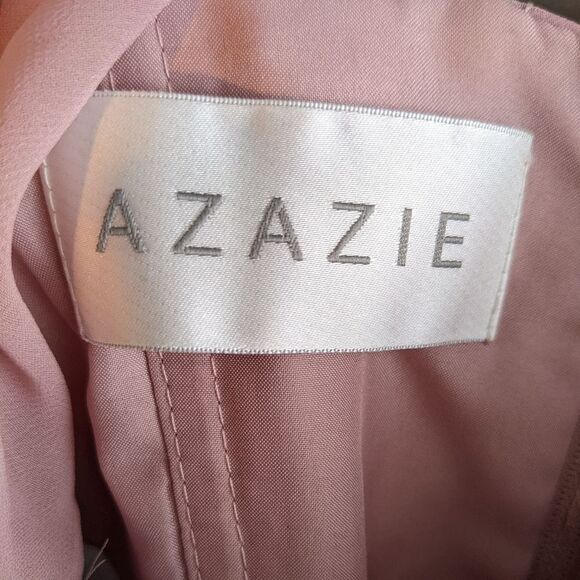 Azazie Blush Pink Princess Halter Bridesmaid Dress Size 2 - Picture 9 of 10